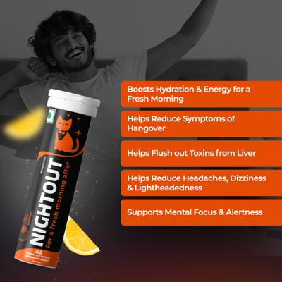 Fast&Up Nightout Tablet - Fizzy Lemon Flavour 10's - Energy Drinks