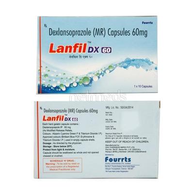 Lanfil DX 60 Capsule 10'S - Ulcer/Reflux/Flatulence-Aaa
