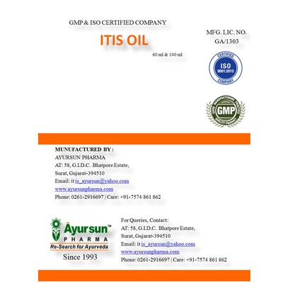 Ayursun Itis Oil 60 ml - Pain Relief (Ayush)