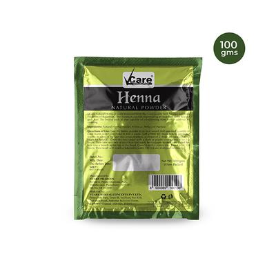 VCare Henna Natural Hair Powder (Pack of 5 x 100 gm) - Powder