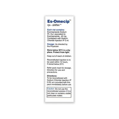 ES OMECIP 40 Injection 1's - Ulcer/Reflux/Flatulence-Aaa