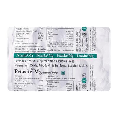 PETASITE 150mg Tablet 10's - Supplements-Sup