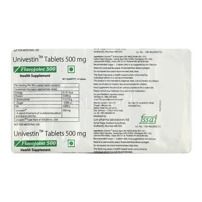 Flavojoint 500mg Tablet 10'S - Supplements-Sup
