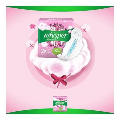 Whisper Ultra Soft (XL) 30's - Sanitary Napkins