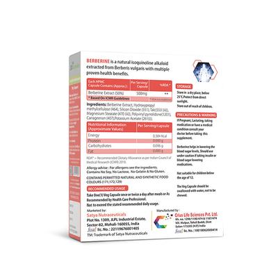 Origins Nutra Berberine 500 mg Veg Capsule (Pack of 2 x 15's) - Herbal Dietary Supplement