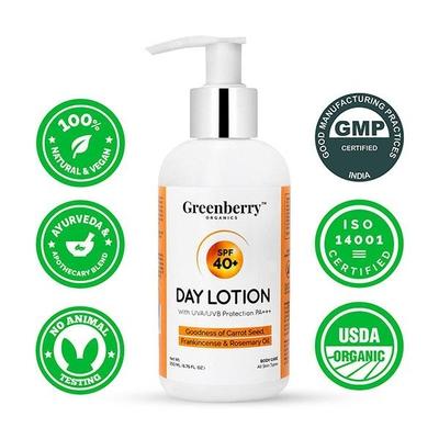 Greenberry Organics SPF 40+ Day Lotion 200 ml - Face Sunscreen