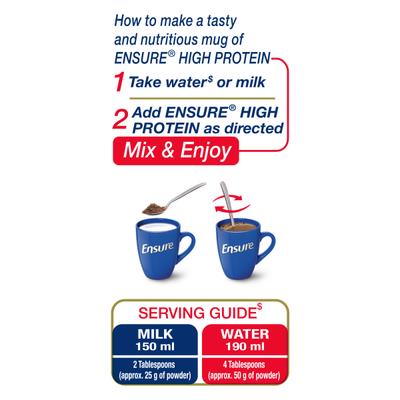 Ensure High Protein Nutrition Powder - Vanilla Flavour 200 gm (Refill Pack) - Daily Health Drinks