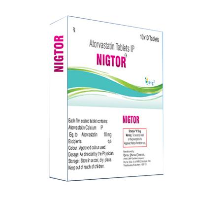 NIGTOR 10mg Tablet 10's - High Cholesterol-Dys
