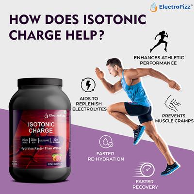 ElectroFizz Isotonic Charge Energy Drink Powder - Pink Guava 1 kg - Energy Drinks
