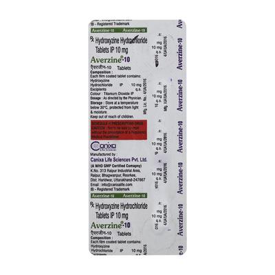 Averzine 10mg Tablet 10'S - Allergies-Ant