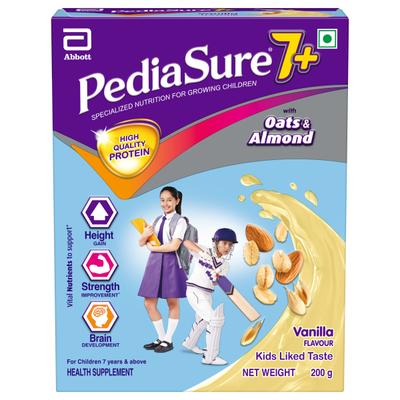 Pediasure 7Plus Health Drink Powder - Vanilla Flavour 200 gm (Refill Pack) - Kids Nutrition