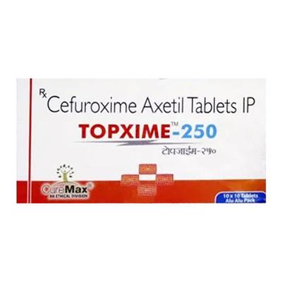 TOPXIME 250mg Tablet 10's - Bacterial Infections-Cep