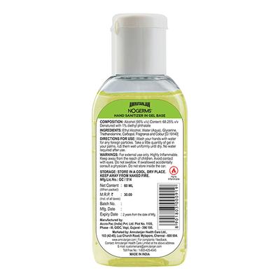 Amrutanjan Nogerms Hand Sanitizer Liquid 60 ml - Hand Sanitizer