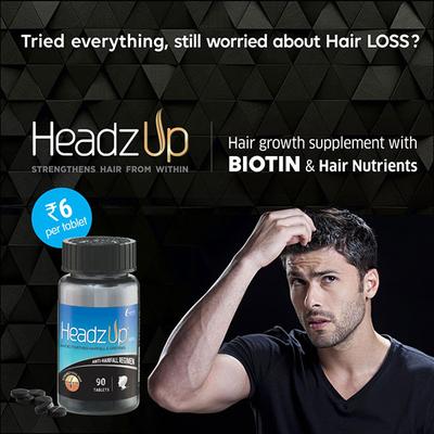 Inventz Headz Up Anti-Hairfall Regimen Tablets - Men 90's - Hair Treatment