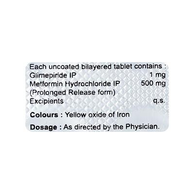 GLIMIDIB M SR 1mg Tablet 10's - Diabetes-Ant