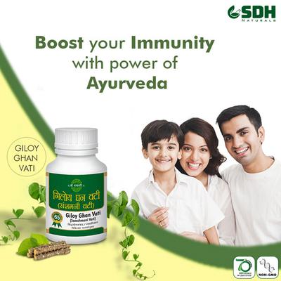 Shree Dhanwantri Herbals Giloy Ghan Vati 400's - Giloy