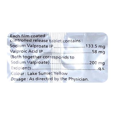 VALPOCARE CR 200 Tablet 10's - Epilepsy/Convulsion-Ant