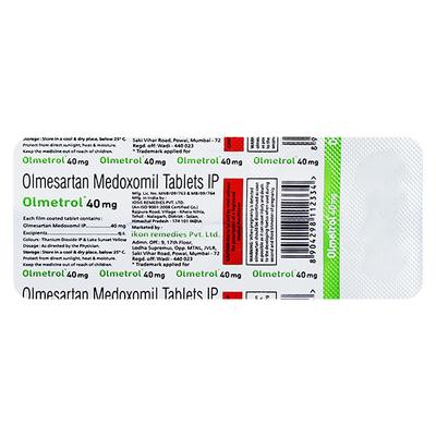 OLMETROL 40mg Tablet 10's - Hypertension-Ang