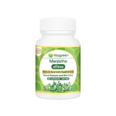 VitaGreen Manjistha Capsules 60's - Herbal Dietary Supplement