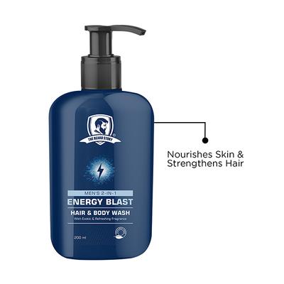 The Beard Story Men's 2-in-1 Hair & Body Wash - Energy Blast 200 ml - Shower Gels & Body Wash