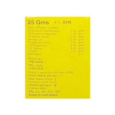 Madhivala Strong Pain Balm 25 gm - Pain Relief (Ayush)