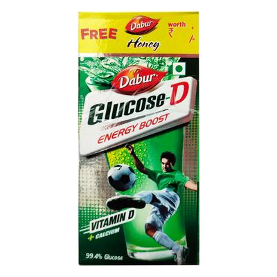 Dabur Glucose-D Energy Boost Vitamin D + Calcium (Dabur Honey 20gm Free) 125 gm - Energy Drinks