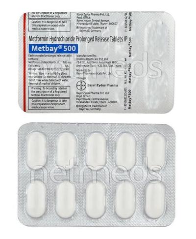 Metbay 500mg Tablet 10'S - Diabetes-Ant