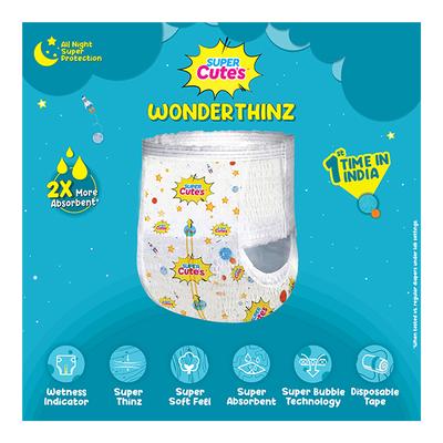 Super Cute's WonderThinz Pull-up Diaper - (L) (8 - 14 kg) (Pack of 5 x 27's) - Diapers & Wipes