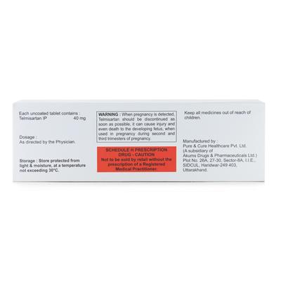Telcure 40mg Tablet 10'S - Hypertension-Ang