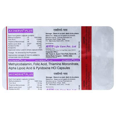 AXINERVE PLUS Capsule 10's - Supplements-Sup