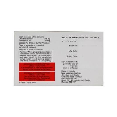 CTD T 12.5/20mg Tablet 10'S - Hypertension-Ang