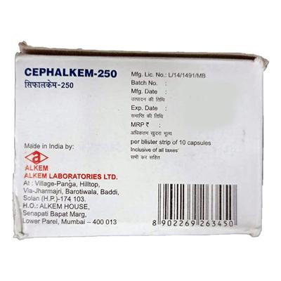 Cephalkem 250mg Capsule 10'S - Bacterial Infections-Cep