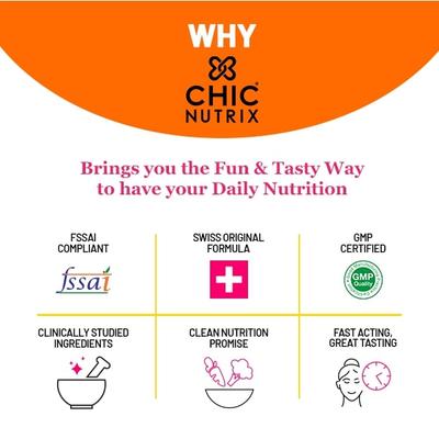 Chicnutrix Super C- Amla Extract and Zinc Effervescent Tablet - Orange Flavour (Pack of 3 x 20's) - Vitamin C