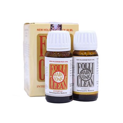 Dr.Wellmans Folli Clean Tonic (Internal x 30 ml + External x 30 ml) - Homeopathic Drops
