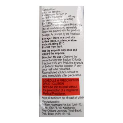 P 40 IV Injection 1's - Ulcer/Reflux/Flatulence-Aaa