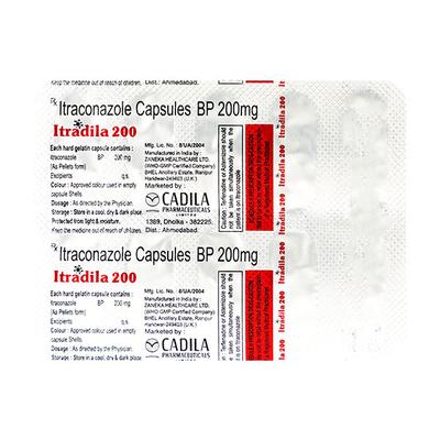 Itradila 200mg Capsule 10'S - Fungal Infections-Anf