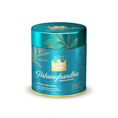 Happi Sage Ashwagandha Organic Veg Capsule 60's - Ashwagandha