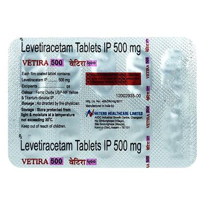 VETIRA 500 Tablet 10's - Epilepsy/Convulsion-Ant