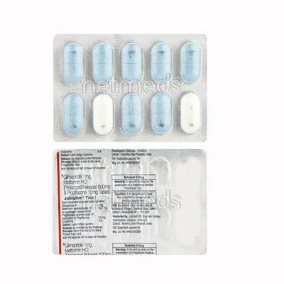 Jubiglim Trio 1 Tablet 10'S - Diabetes-Ant