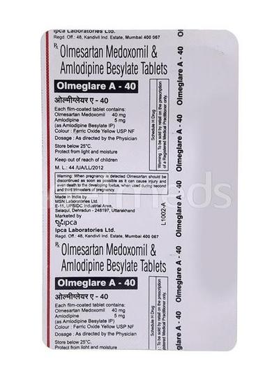Olmeglare A 40mg Tablet 10'S - Hypertension-Ang