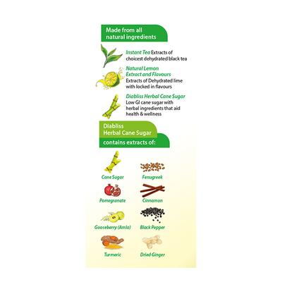 Diabliss Diabetic Friendly Herbal Lemon Tea 500 gm - Herbal/Green Teas