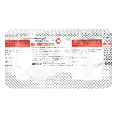 Hucog HP 10000IU Injection 1'S - Hormonal Therapy-Tro