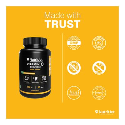 NutritJet Vitamin-C 500 mg Chewable Tablet 60's - Vitamin C