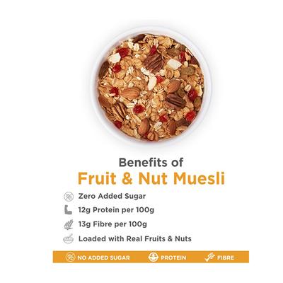 True Elements Fruit And Nut Muesli 400 gm - Nutritional Bars