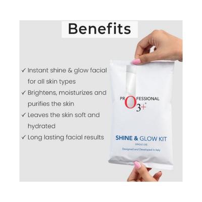 Professional O3+ Single Use Shine & Glow Kit (32 gm + 6 ml) 1's - Facial Kits
