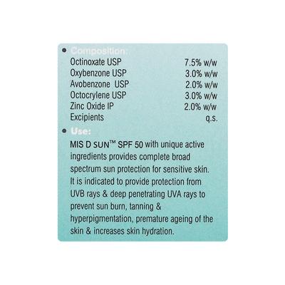 MIS D SUN SPF 50 PA+++ SUNSCREEN Lotion 50ml - Sunscreen Preparations-Oth