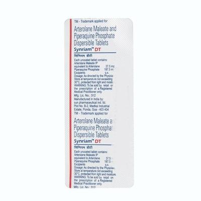 Synriam DT Tablet 3'S - Malarial