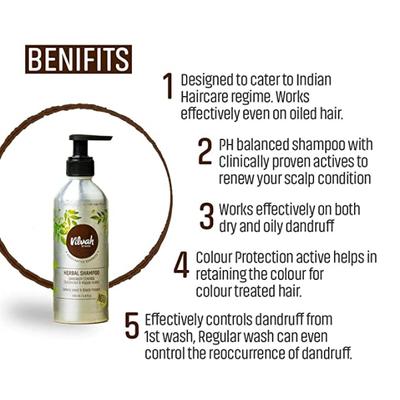 Vilvah Herbal Dandruff Control Shampoo 200 ml - Shampoos