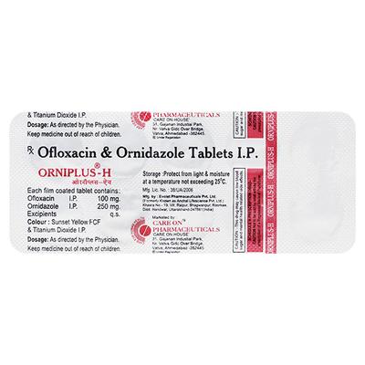 ORNIPLUS H Tablet 10's - Bacterial Infections-Qui
