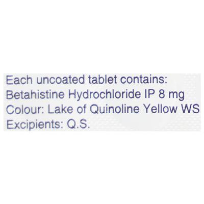 Zevert MD 8mg Tablet 10'S - Vertigo-Ant